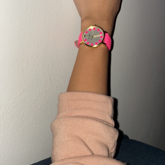 Kate Spade Pink Watch with a gold bezel and metallic face - Picture 4 of 7